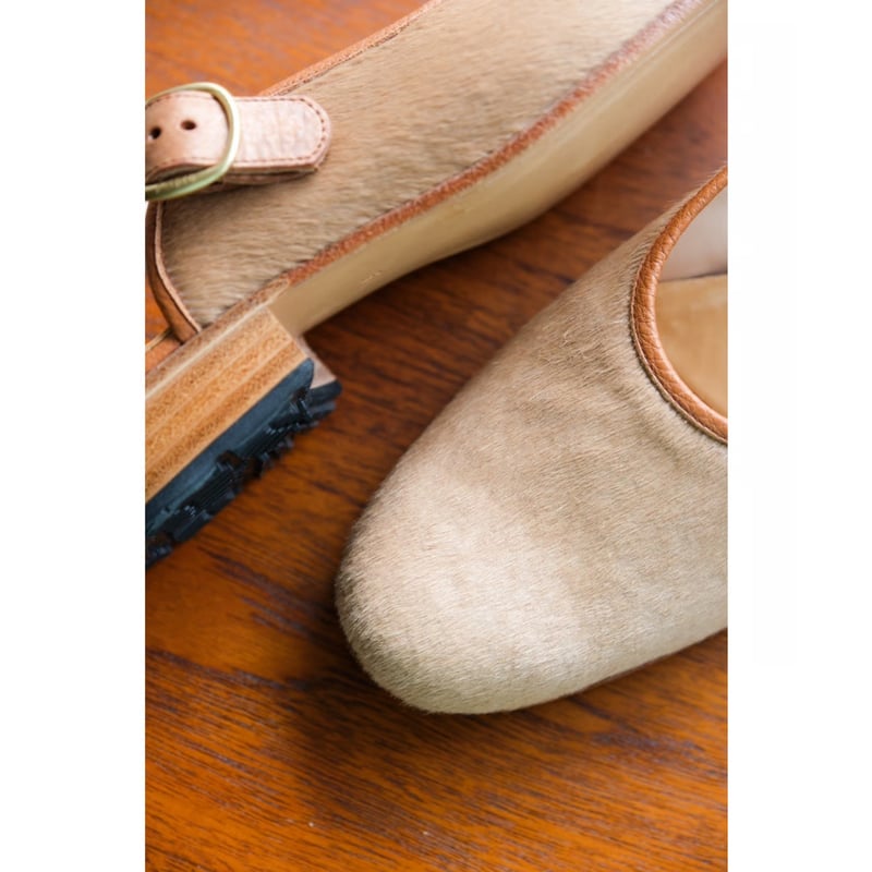 Post Production Ex. Hair Calf Face Sandal | Mus