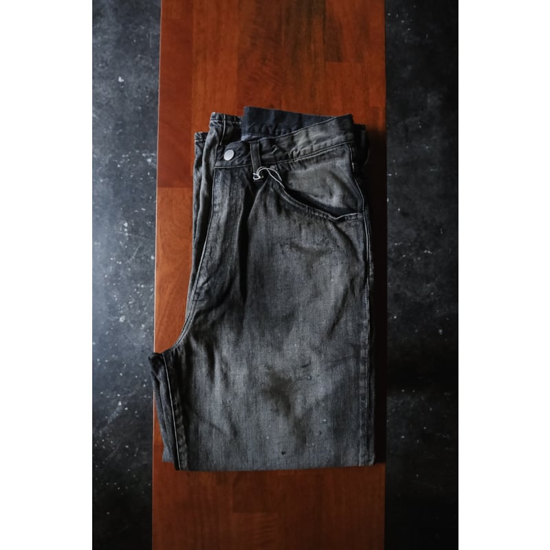 ANCELLM AGING MIDDLE STRAIGHT 5P DENIM PANTS |
