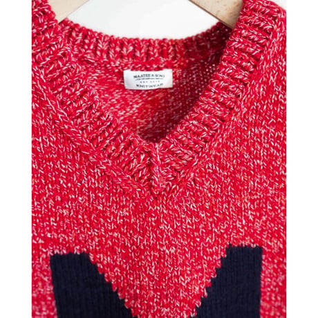 MAATEE&SONS Ex. "M" HAND KNIT 浅V-VEST