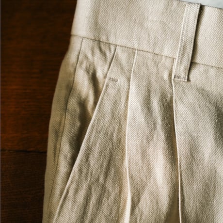 THE CLASIK LINEN HEMP TWILL TROUSERS