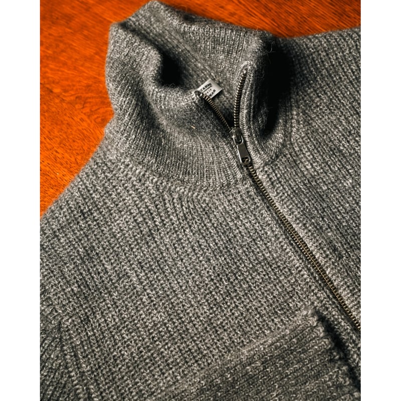 MAATEE&SONS RBALPACA-CASHMERE 畦ひょっとこ起毛ZIP SWEAT