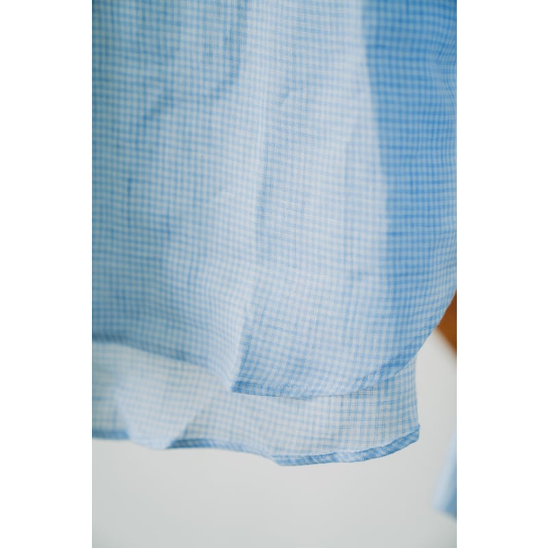Bourrienne Paris X Ex. SCULPTEUR LIN CHECKS BLU