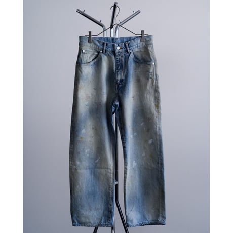ANCELLM Ex. SELVEDGE DENIM "PAINT" STRAIGHT 5P PANTS