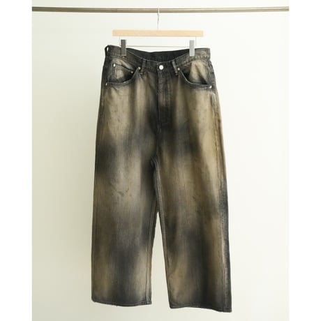 ANCELLM AGING WIDE DENIM 5P PANTS
