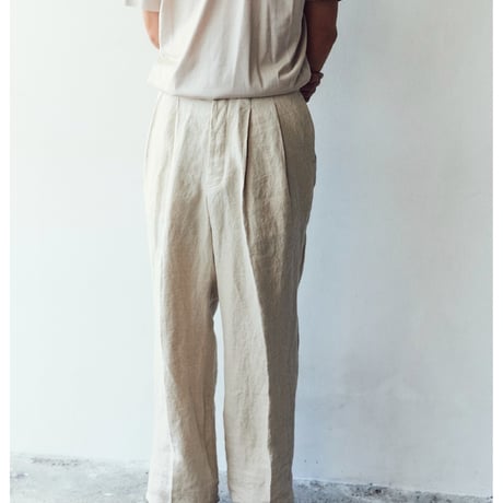 MAATEE&SONS Ex. ITALIAN 生HEMP GABARDINE TROUSERS