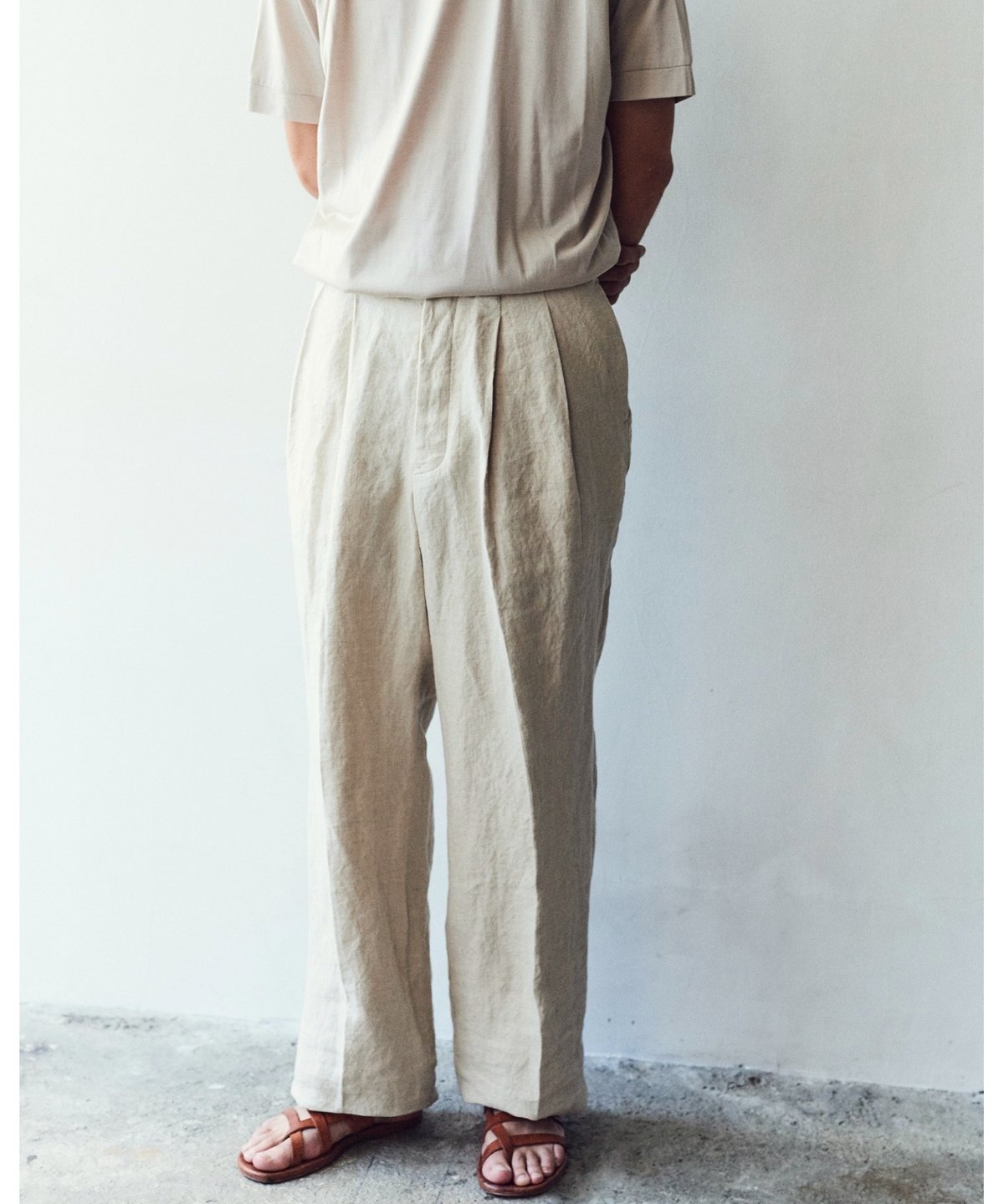 MAATEE&SONS Ex. ITALIAN 生HEMP GABARDINE TROUSER