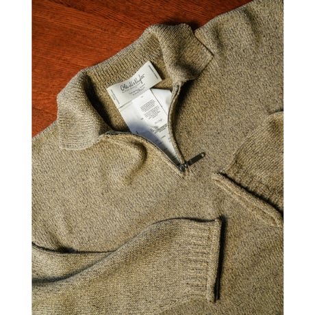 Olde H&Daughter SILK COTTON HALF ZIP P/O