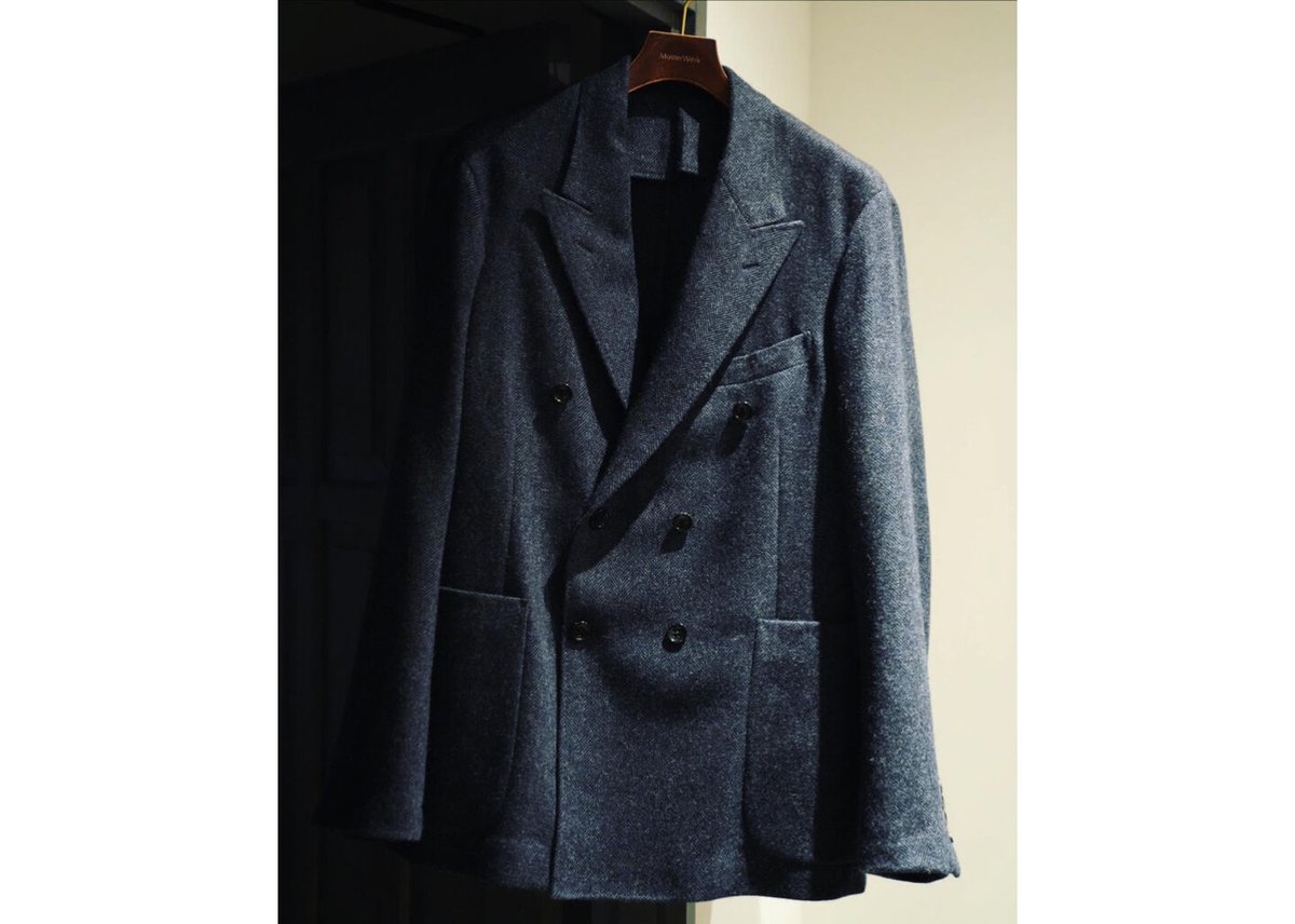 MAATEE&SONS Ex. TWEED HERRINGBORN 等半袖 DOUBLE BREASTED JACKET