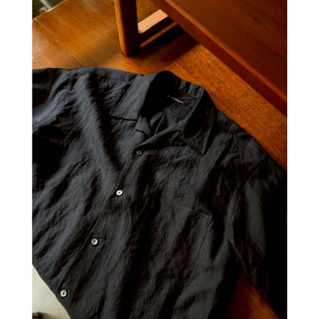 MAATEE&SONS FINE HEMP S/S OPEN COLLAR SHART