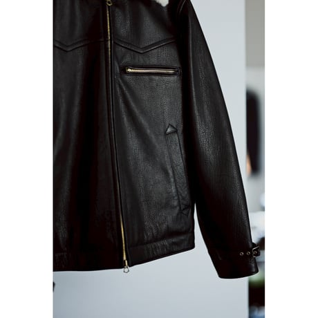 MAATEE&SONS Ex. DEER LEATHER JK 襟MOUTON