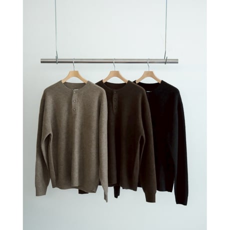 WALENODE  innocent YAK Henley-neck sweater