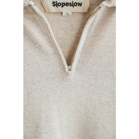 slopeslow  Cotton/Linen Light French terry Half Zip