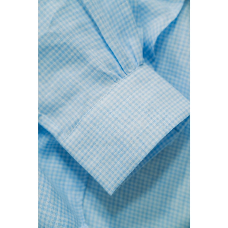 Bourrienne Paris X Ex. SCULPTEUR LIN CHECKS BLU