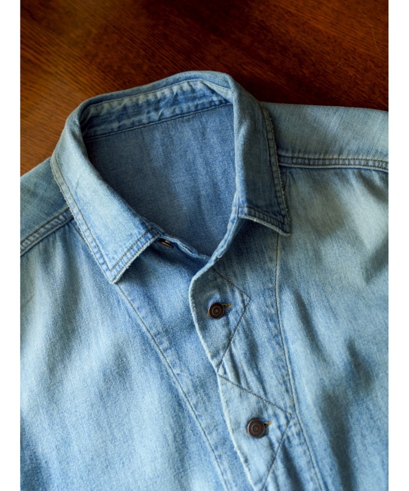 「マグロ」MAATEE&SONS DENIM SHIRTS .. MAATEE&SONS DENIM SHIRTS COVERALL - DIMPLE