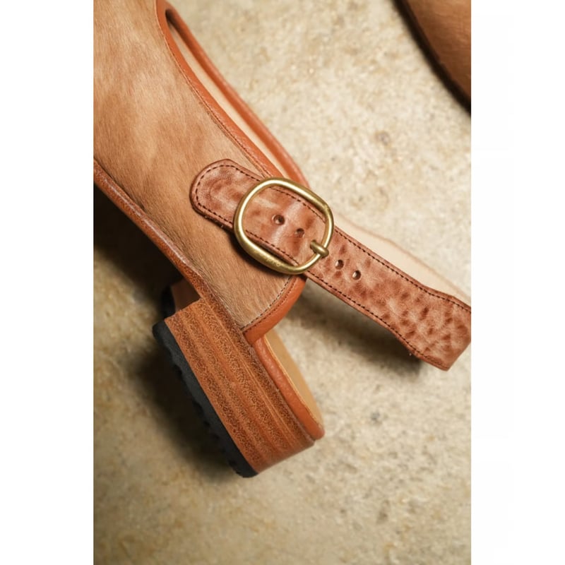 Post Production Ex. Hair Calf Face Sandal | Mus