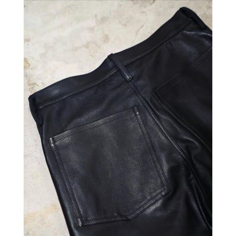 MAATEE&SONS Ex. LAMB LEATHER WORK TROUSERS