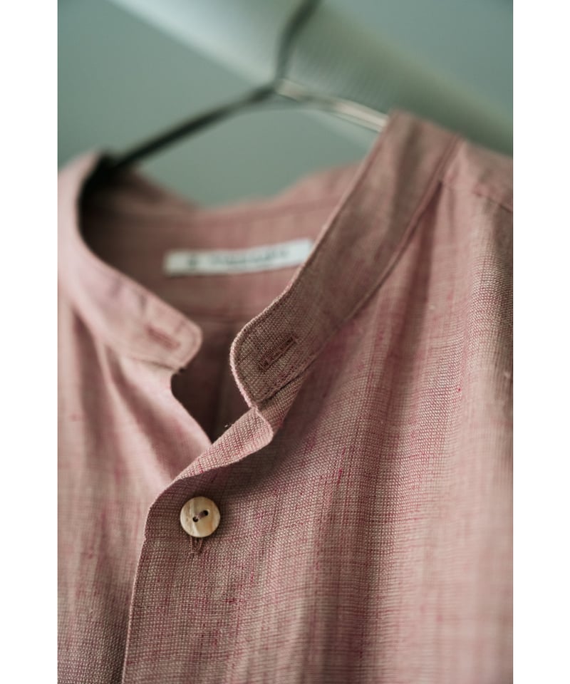 25ss maatee&sons フリンジ シャツ 鉄焙煎 ピンク サイズ3