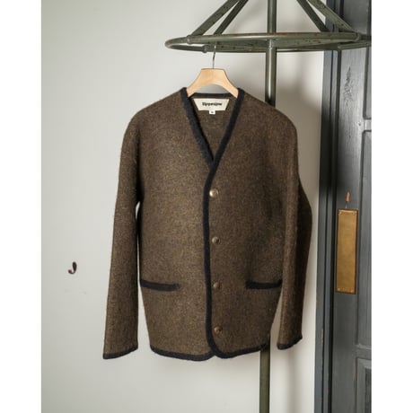 slopeslow BOILED CASHMERE SHETLAND V NECK JK