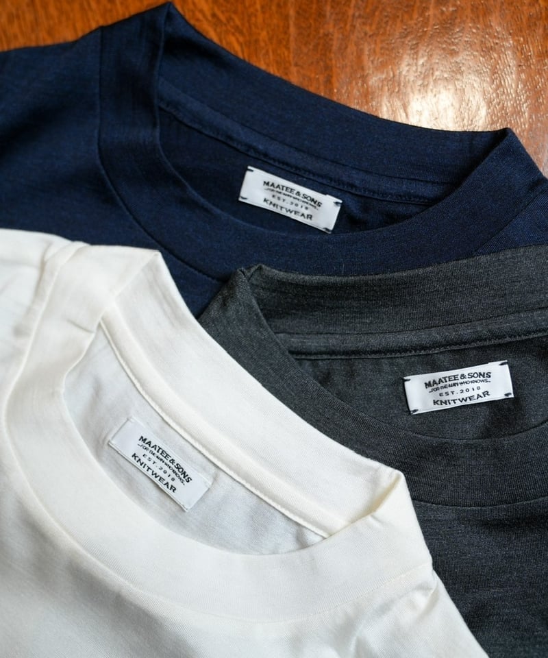 MAATEE&SONS WASHABLE SILK TEE L/S | MusterWerk