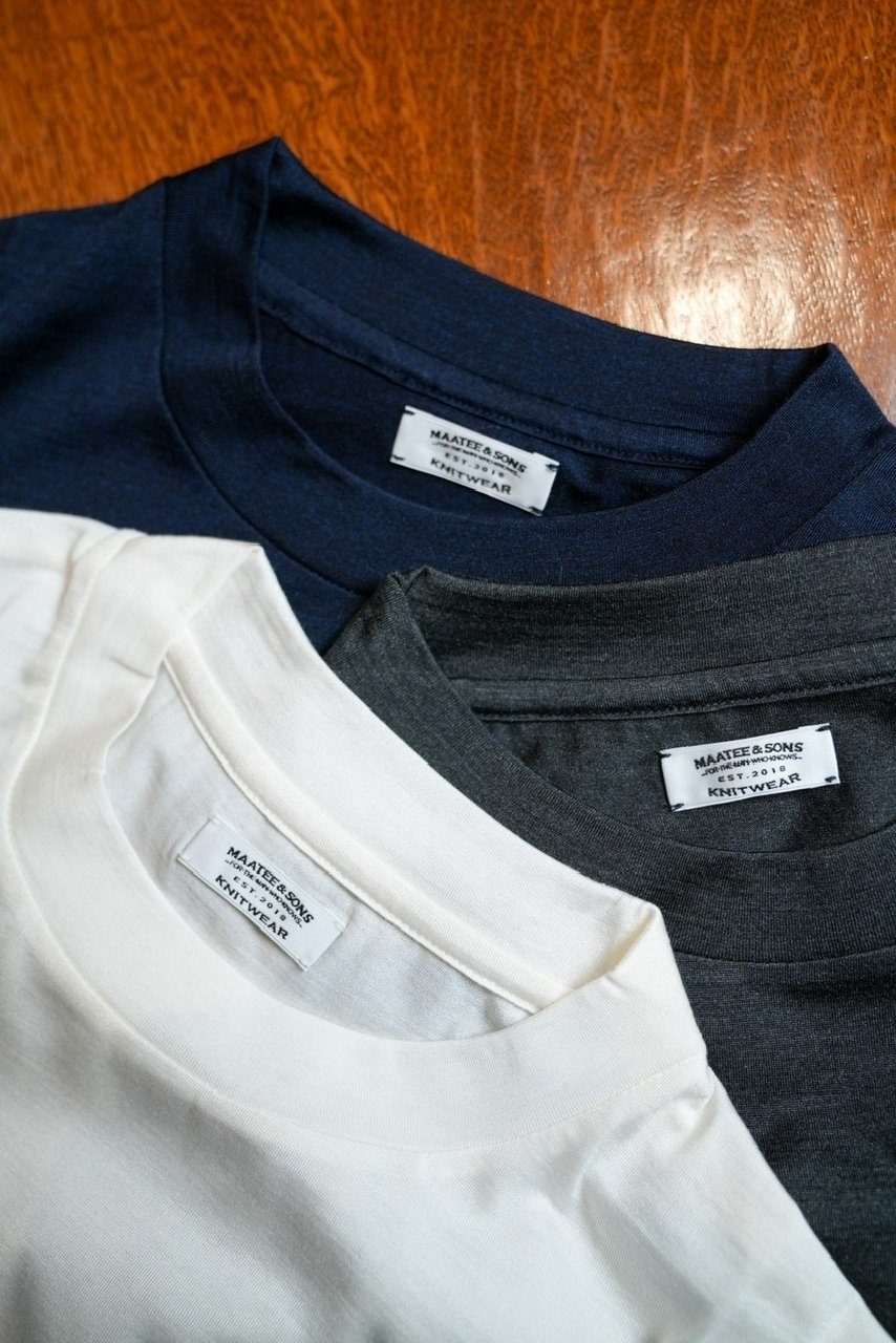 MAATEE&SONS WASHABLE SILK TEE L/S | MusterWerk