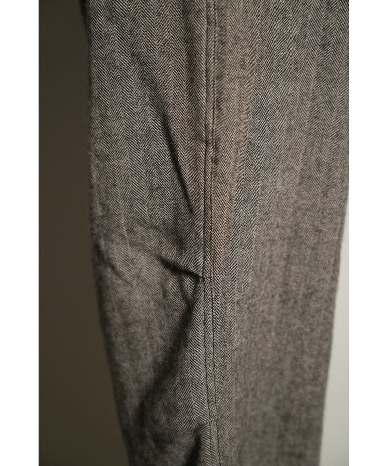 MAATEE&SONS イージー パンツ ヘリンボン リネン アルパカ