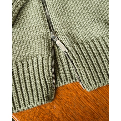 Olde H & Daughter Ex. WOOSTED WOOL DRIVERS KNIT JACKET