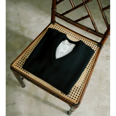 Olde H&Daughter TWIST WOOL V NECK P/O