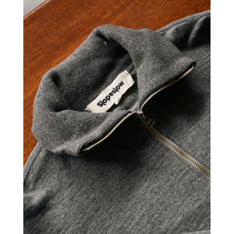 Slopeslow Ex.WOOL FRENCH TERRY HALF ZIP SWEATSH