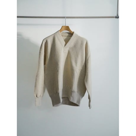 Olde Homesteader EXTRA COTTON FLEECE Y NECK LONG SLEEVE