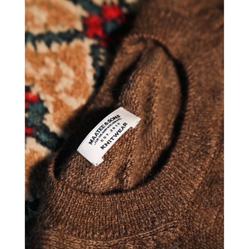 MAATEE&SONS RBALPACA-CASHMERE/MINK SS天竺 SWEATER