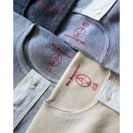 Olde Homesteader INTERKNIT RIB HENLEY NECK SHORT SLEEVE