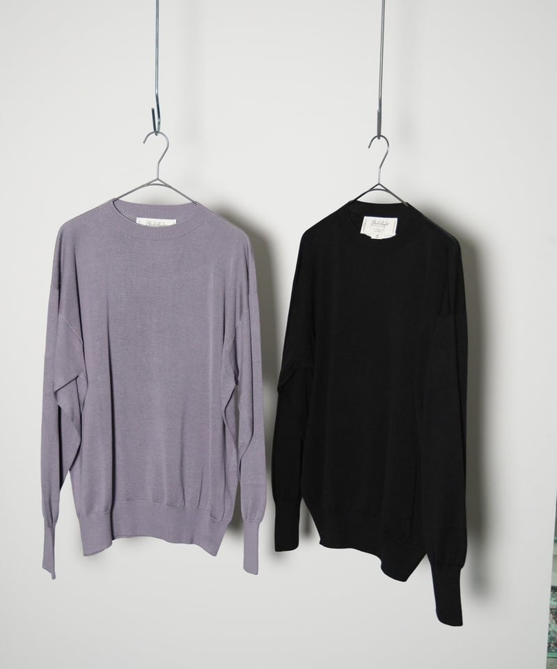 トップス Olde H & Daughter SILK PLAIN CREW NECK Olde H & Daughter SILK PLAIN STICH CREW NECK LONG SLEEVE