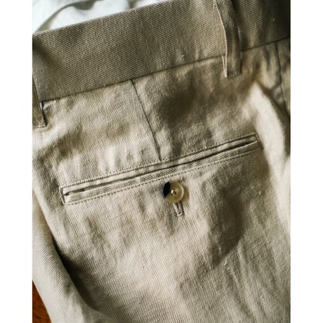 THE CLASIK LINEN HEMP TWILL TROUSERS