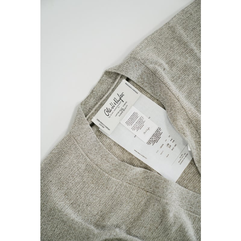 Olde H&Daughter LINEN SILK PLAIN STITCH V NECK