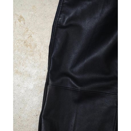 MAATEE&SONS Ex. LAMB LEATHER WORK TROUSERS