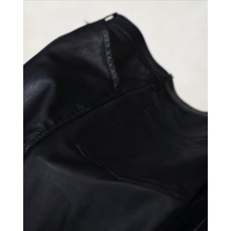 MAATEE&SONS Ex. LAMB LEATHER WORK TROUSERS