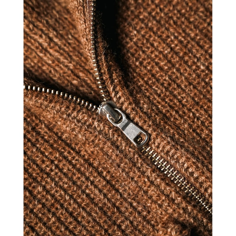 MAATEE&SONS RBALPACA-CASHMERE/MINK 畦ひょっとこZIP SW