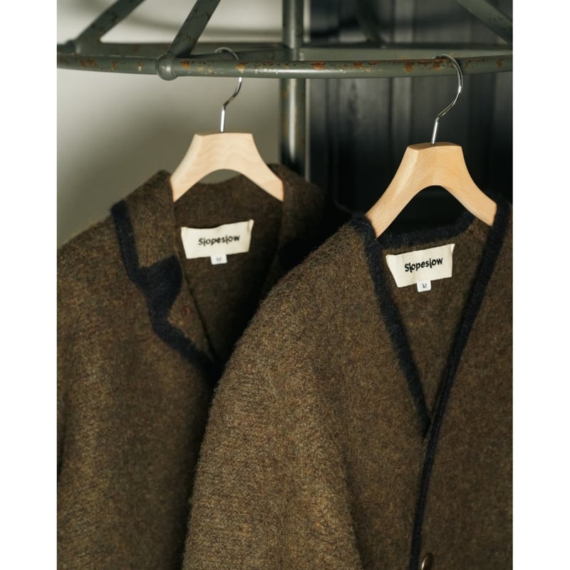 slopeslow BOILED CASHMERE ジャケット slopeslow BOILED CASHMERE SHETLAND JACKET HF |