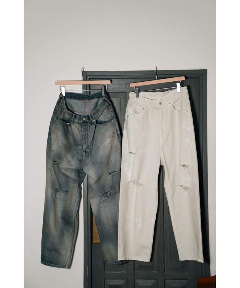ANCELLM DAMAGE WIDE 5P DENIM PANTS | MusterWerk ANCELLM DAMAGE WIDE 5P DENIM PANTS | MusterWerk