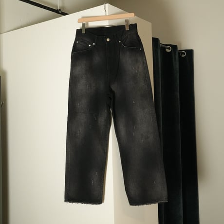 ANCELLM AGING TAPERED 5P DENIM PANTS