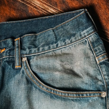 ANCELLM AGING WIDE DENIM 5P PANTS