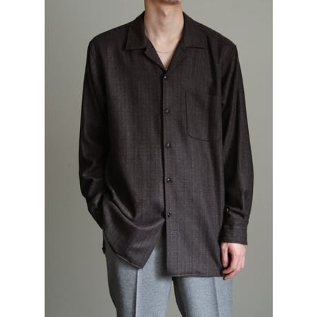 MAATEE&SONS Ex. "DEAD STOCK CASHMERE001" OPEN COLLAR SHIRTS