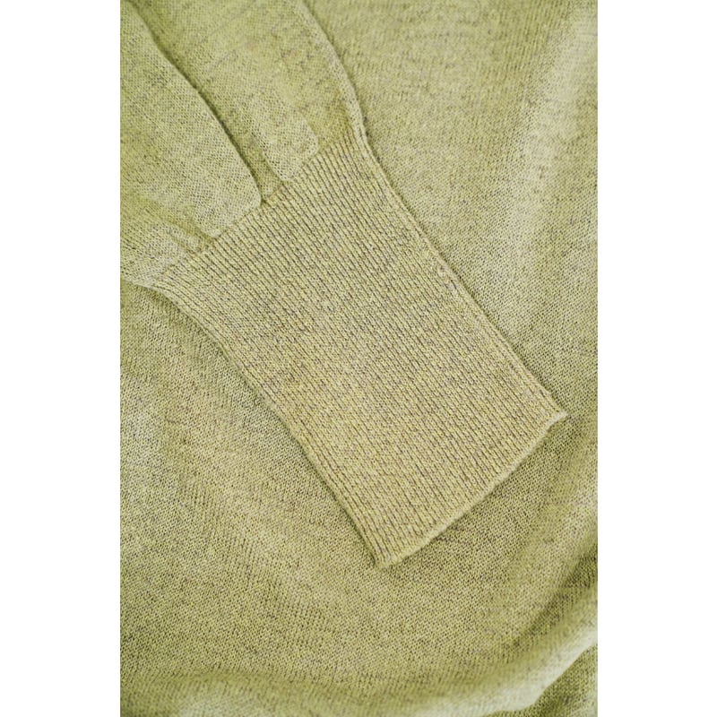 Olde H&Daughter LINEN SILK PLAIN STITCH V NECK
