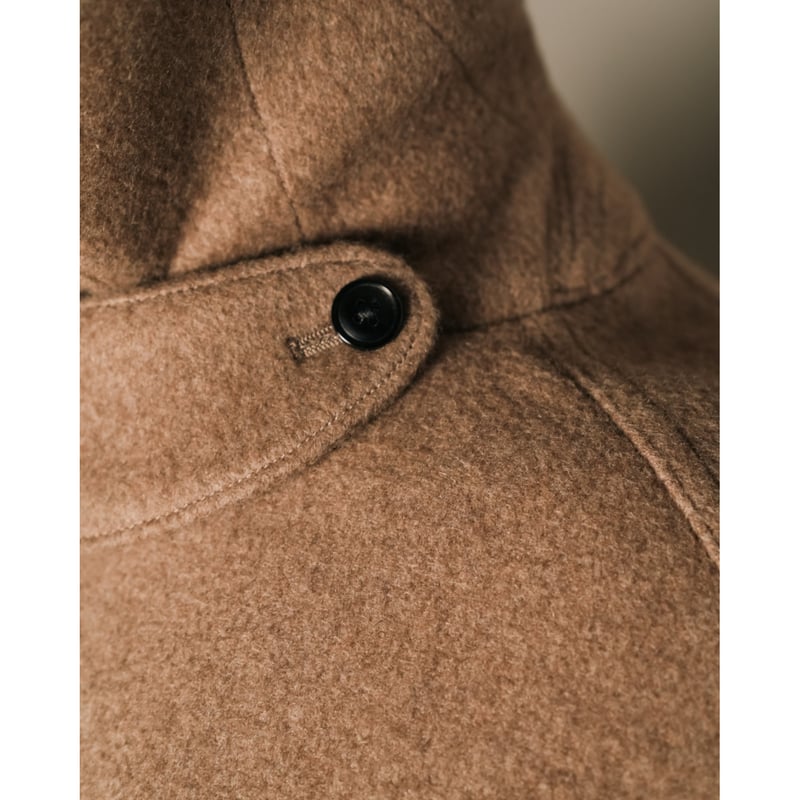 MAATEE&SONS CASHMERE/MINK BAL COLLAR HALF COAT