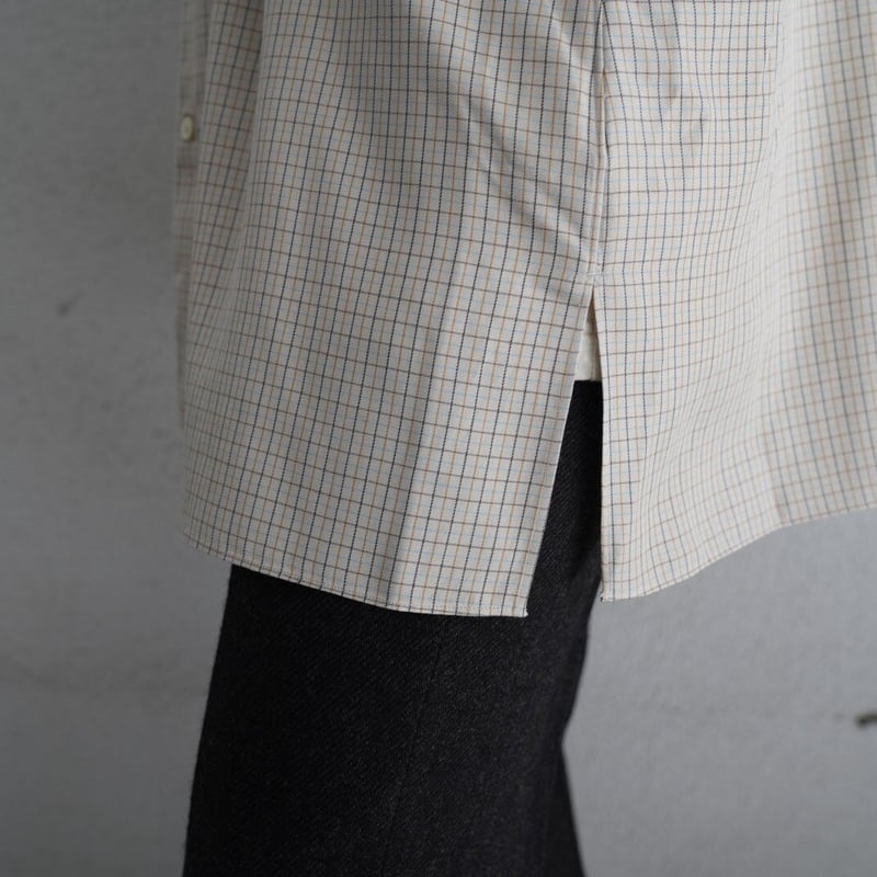 MAATEE&SONS SILK TATTERSALL OP COLLAR SHIRTS |