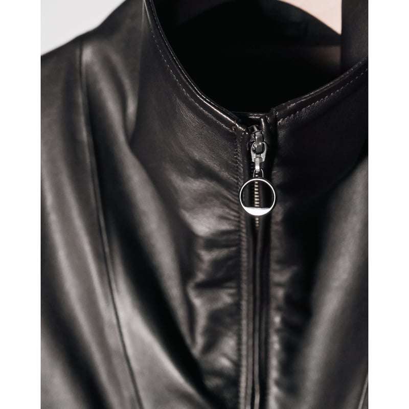 MAATEE&SONS SHEEP GLOVE LEATHER FULL ZIP ANORAK