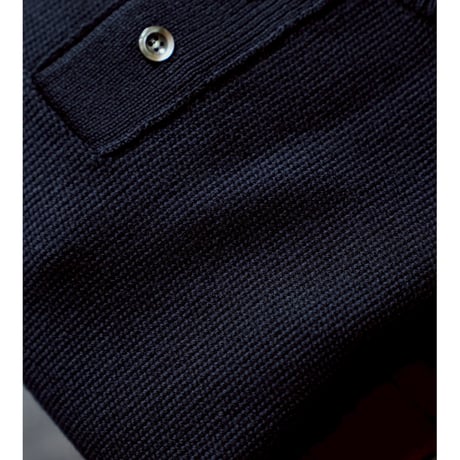 Olde H & Daughter WOOSTED WOOL HENLEY NECK P/O