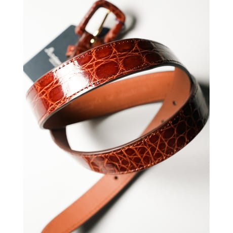 Anderson's Ex. WRAPPED-BUCKLE CROCODILE BELT