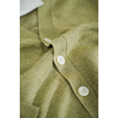 Olde H&Daughter LINEN SILK PLAIN STITCH V NECK C/D