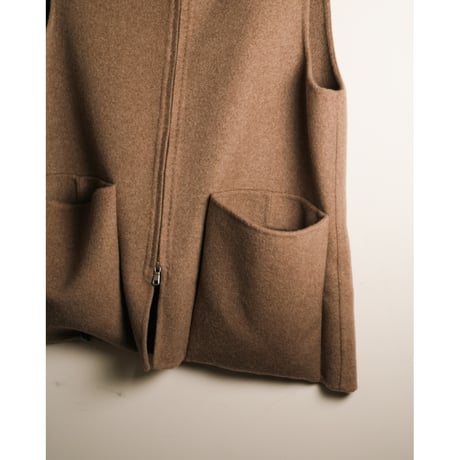 MAATEE&SONS Ex. CASHMERE/MINK REVER VEST